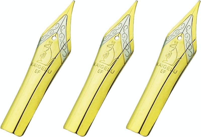 erofa 3 PCS Kaigelu Fountain Pen Nibs Spare Extra Fine Nib, #6 Size - Image 1